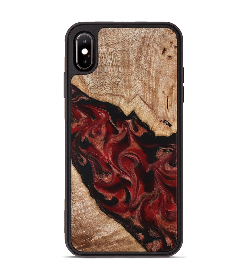 iPhone Xs Max Wood Phone Case - Cathy (Red, 821676)