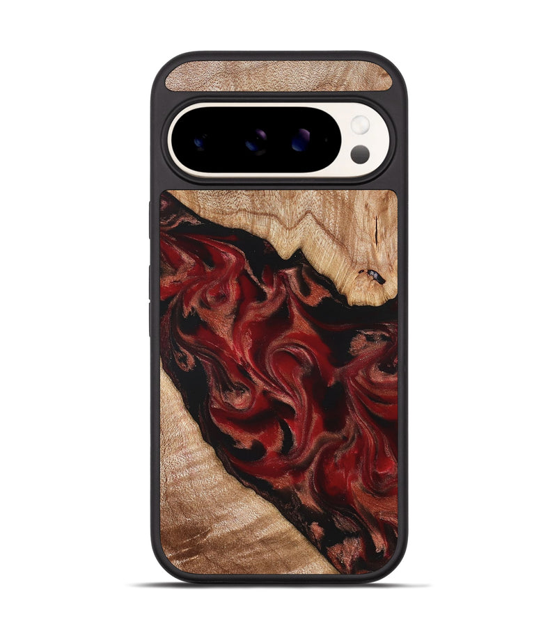Pixel 9 Pro Wood Phone Case - Cathy (Red, 821676)