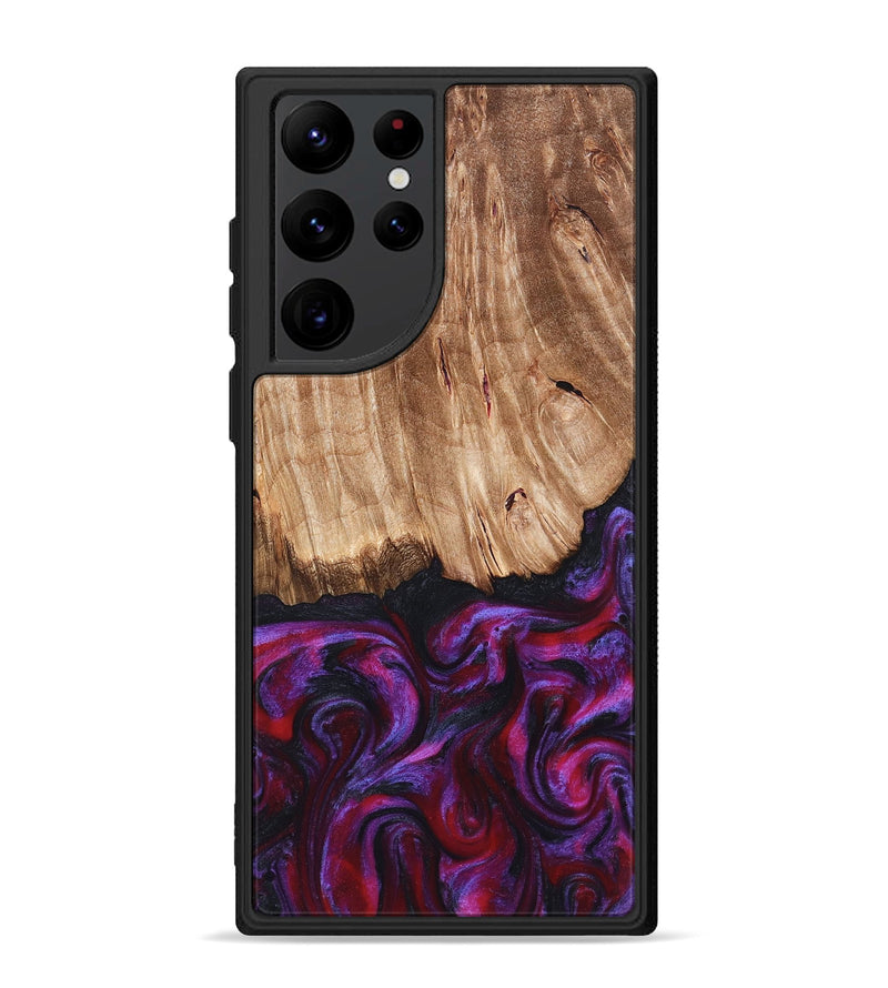 Galaxy S22 Ultra Wood Phone Case - Kyree (Red, 821678)