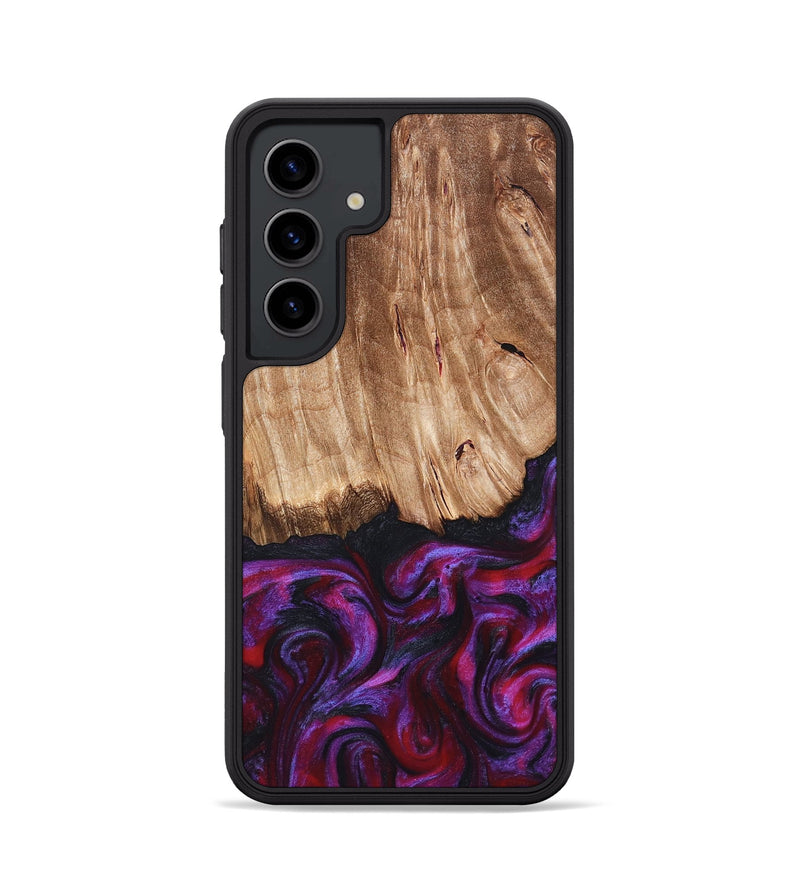 Galaxy S24 Wood Phone Case - Kyree (Red, 821678)