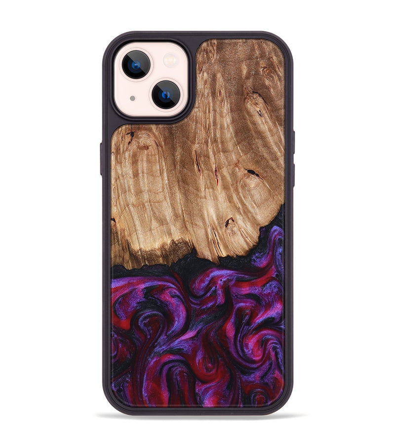 iPhone 14 Plus Wood Phone Case - Kyree (Red, 821678)