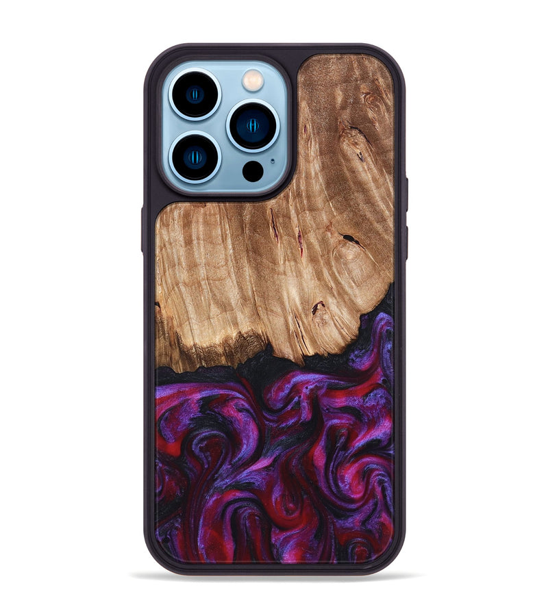 iPhone 14 Pro Max Wood Phone Case - Kyree (Red, 821678)