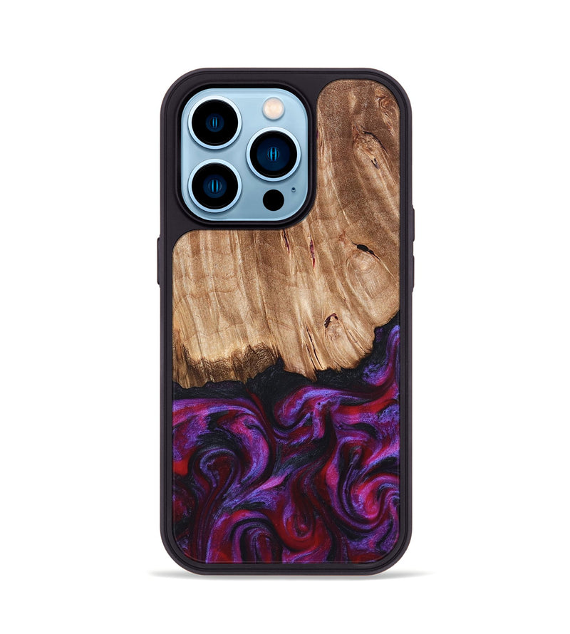 iPhone 14 Pro Wood Phone Case - Kyree (Red, 821678)