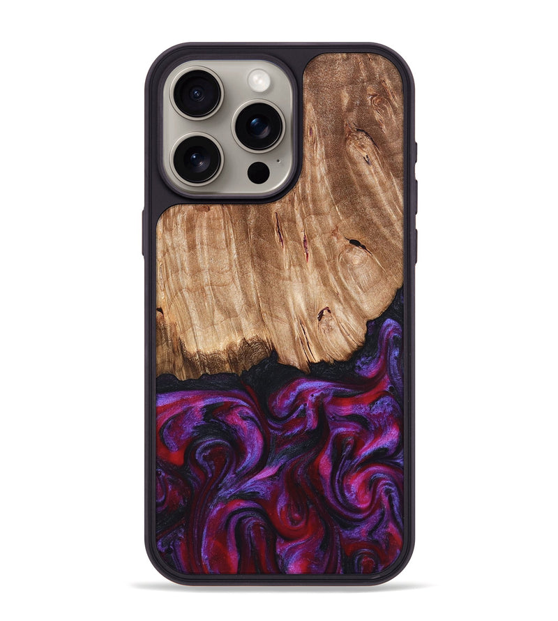 iPhone 15 Pro Max Wood Phone Case - Kyree (Red, 821678)