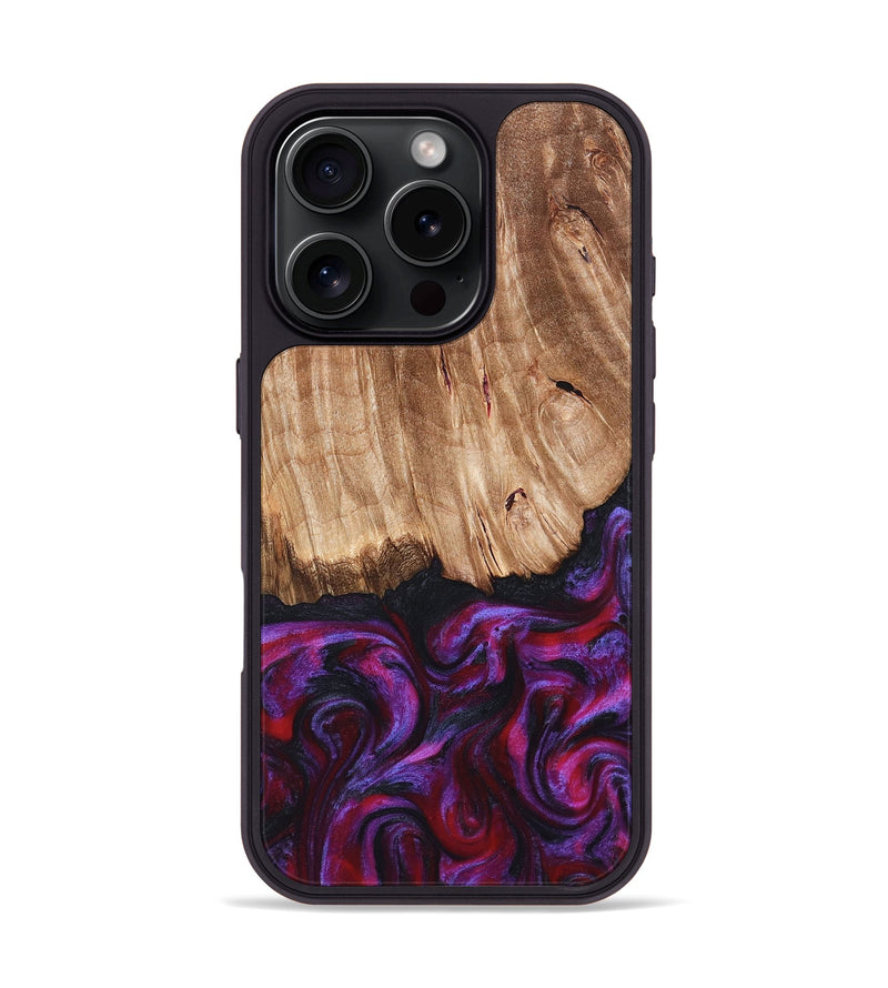 iPhone 16 Pro Wood Phone Case - Kyree (Red, 821678)
