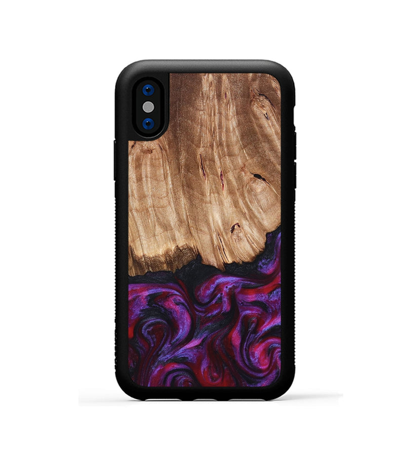 iPhone Xs Wood Phone Case - Kyree (Red, 821678)