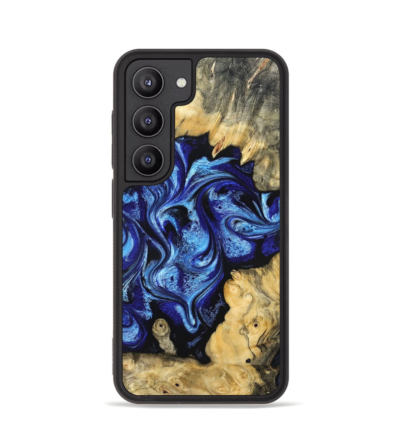 Galaxy S23 Wood Phone Case - Lesia (Blue, 821689)