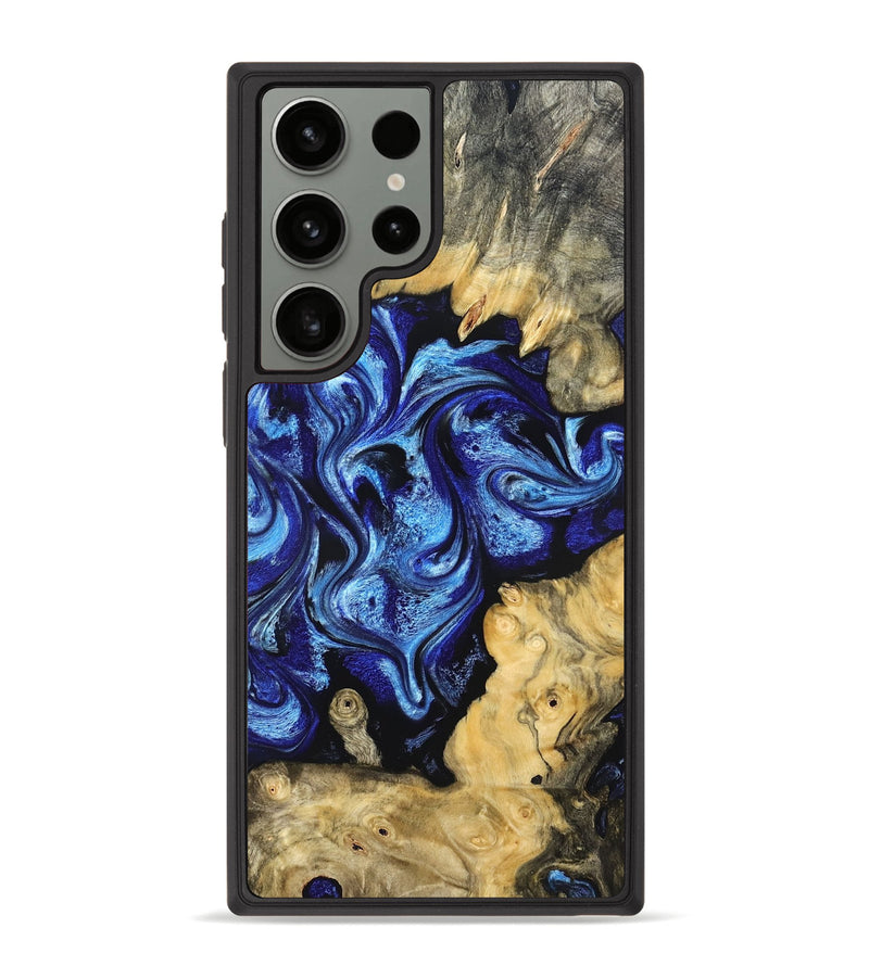 Galaxy S23 Ultra Wood Phone Case - Lesia (Blue, 821689)