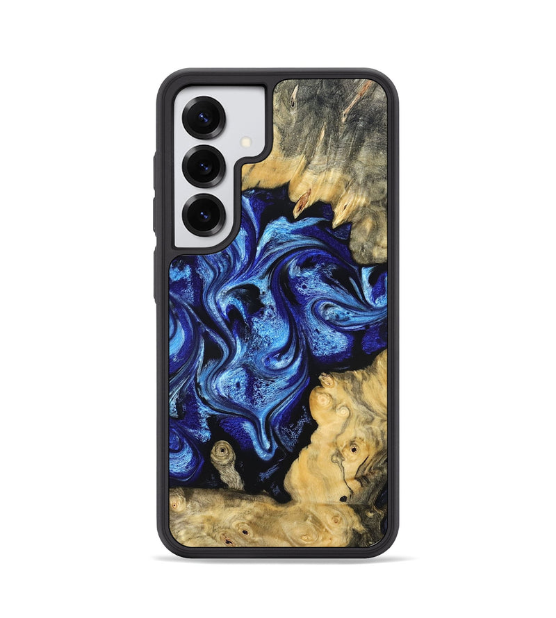 Galaxy S25 Wood Phone Case - Lesia (Blue, 821689)