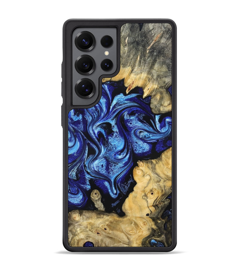 Galaxy S25 Ultra Wood Phone Case - Lesia (Blue, 821689)