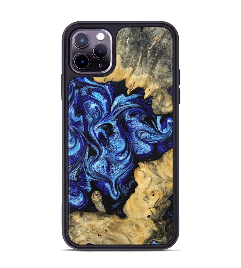 iPhone 11 Pro Max Wood Phone Case - Lesia (Blue, 821689)
