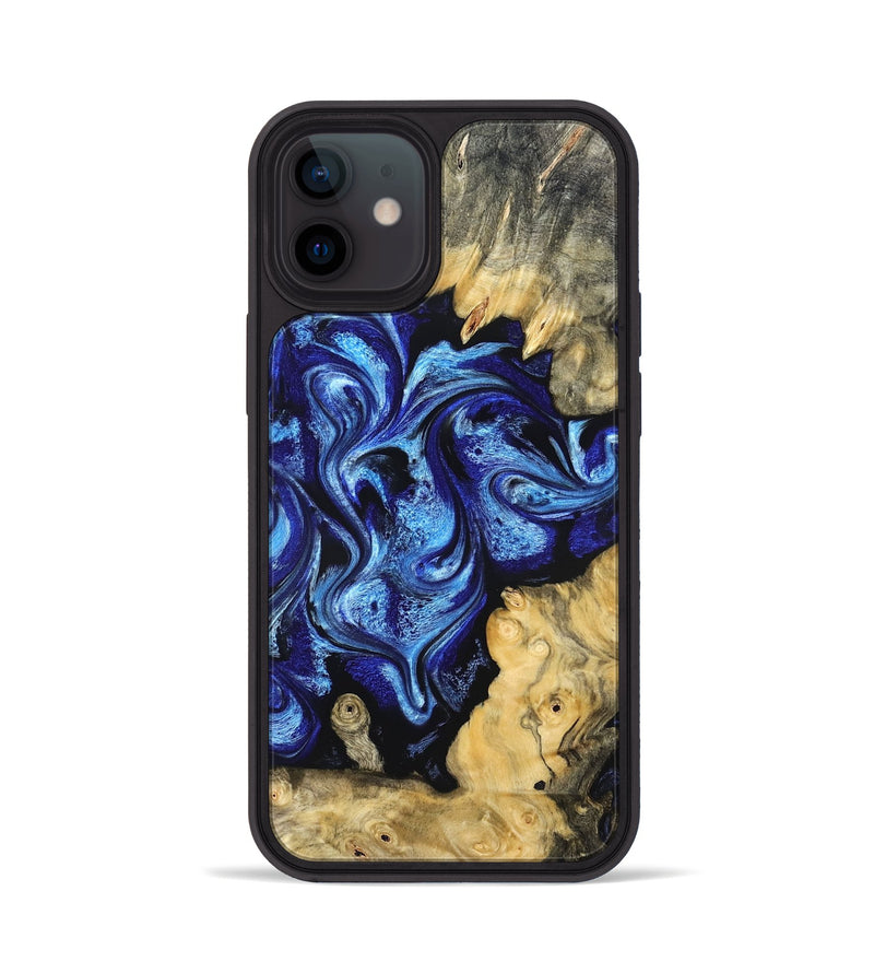 iPhone 12 Wood Phone Case - Lesia (Blue, 821689)