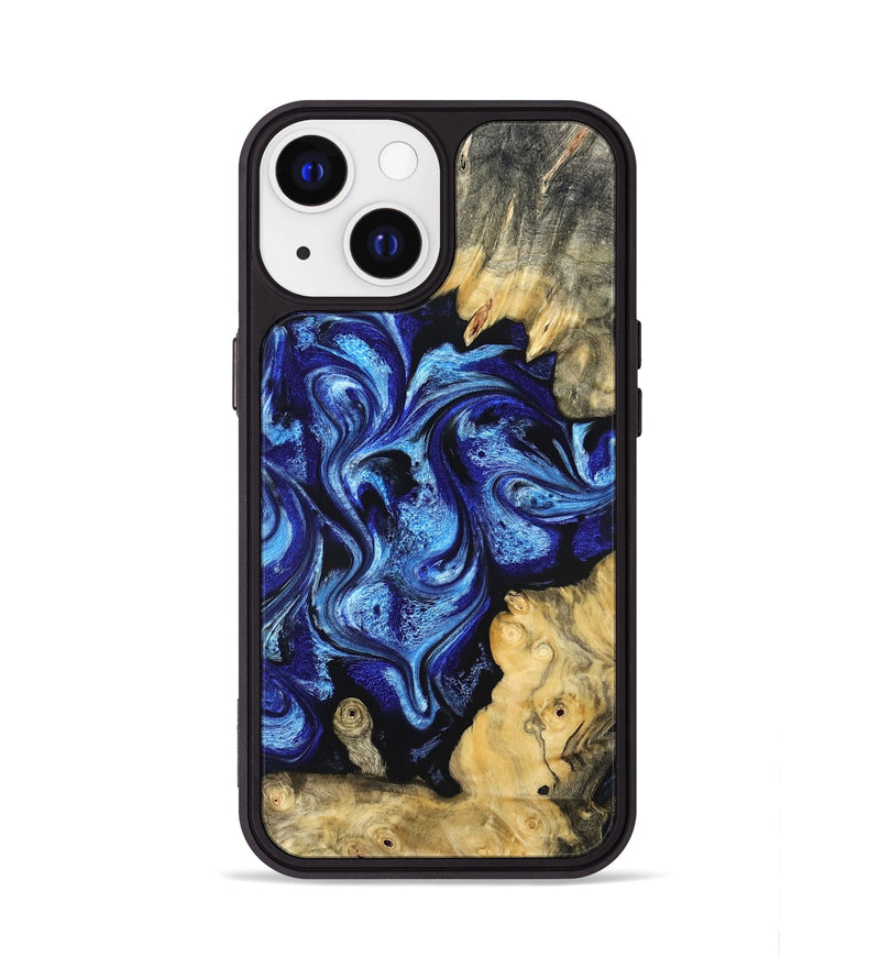iPhone 13 Wood Phone Case - Lesia (Blue, 821689)
