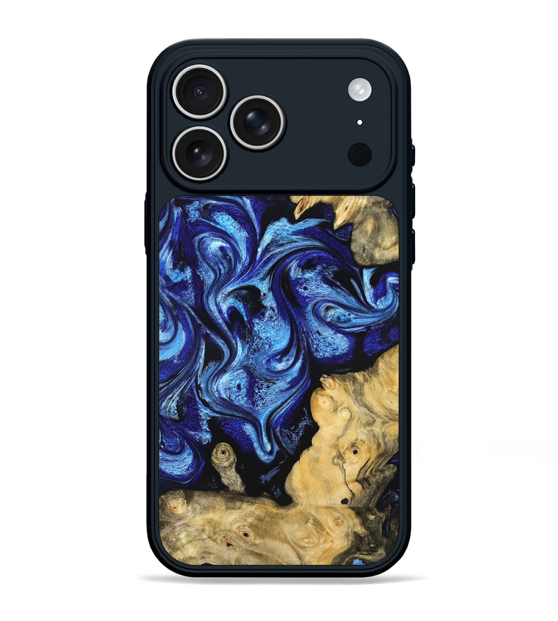 iPhone 17 Pro Max Wood Phone Case - Lesia (Blue, 821689)