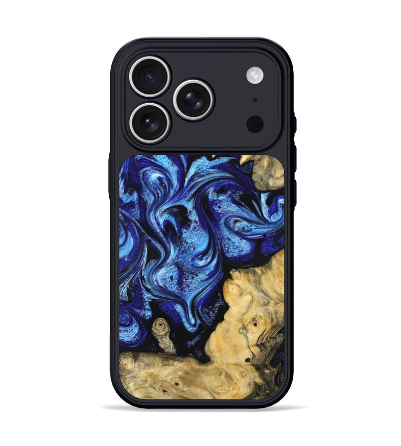 iPhone 17 Pro Wood Phone Case - Lesia (Blue, 821689)