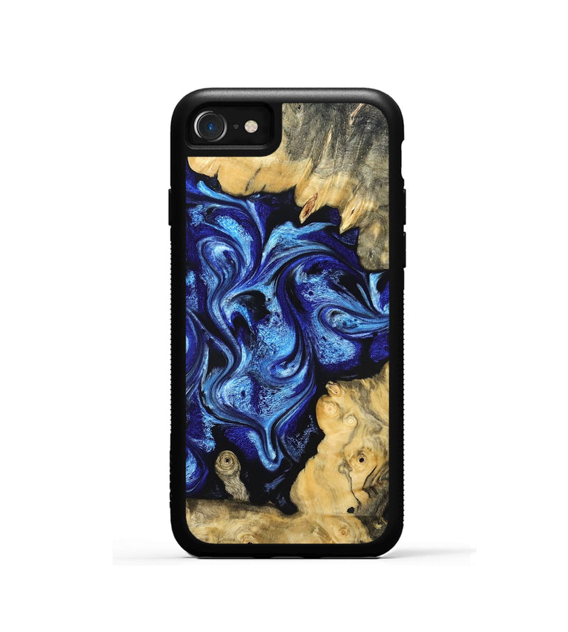 iPhone SE Wood Phone Case - Lesia (Blue, 821689)