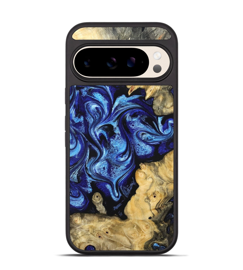 Pixel 10 Wood Phone Case - Lesia (Blue, 821689)