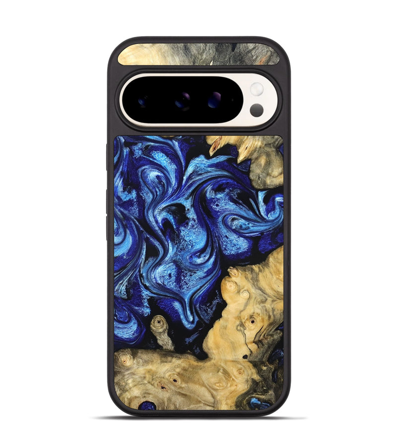 Pixel 9 Wood Phone Case - Lesia (Blue, 821689)