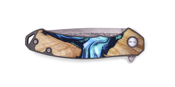 EDC Wood Pocket Knife - Clay (Blue, 821690)