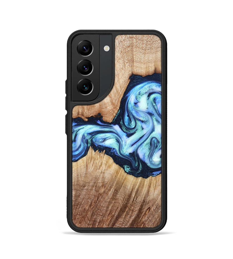 Galaxy S22 Wood Phone Case - Clay (Blue, 821690)