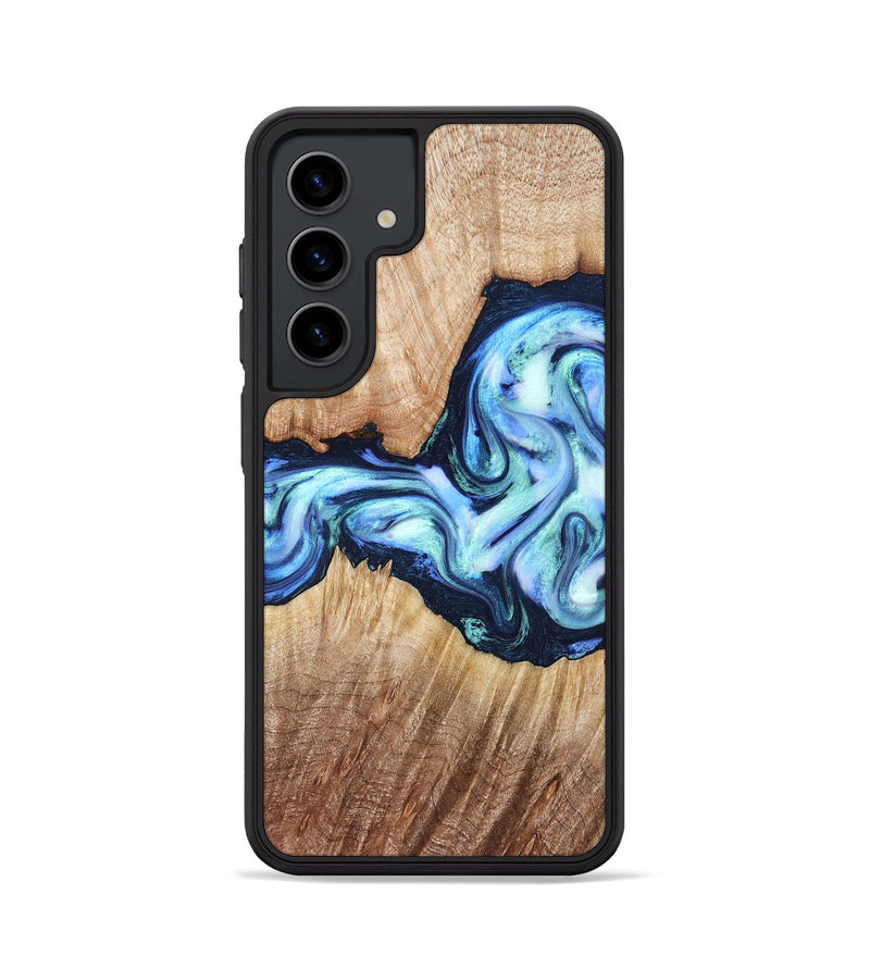 Galaxy S24 Wood Phone Case - Clay (Blue, 821690)