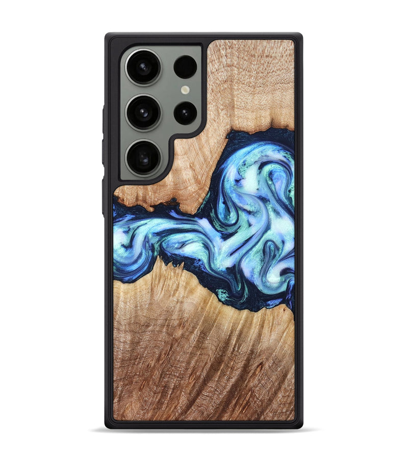 Galaxy S24 Ultra Wood Phone Case - Clay (Blue, 821690)