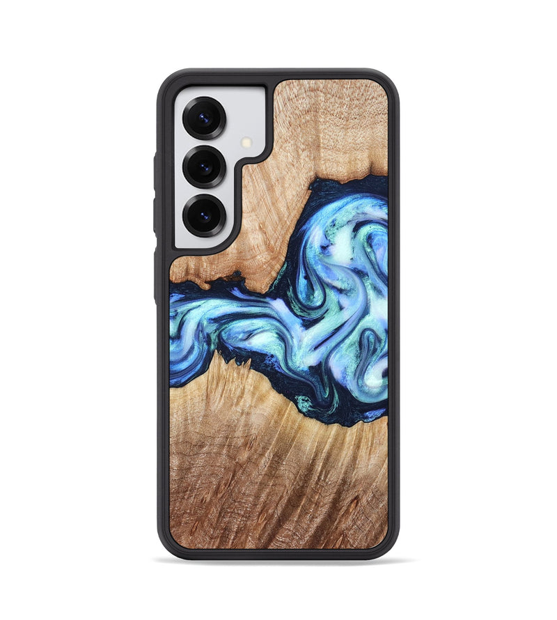 Galaxy S25 Wood Phone Case - Clay (Blue, 821690)