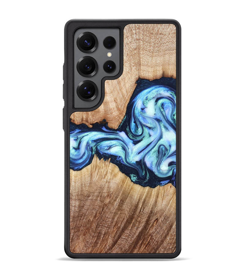 Galaxy S25 Ultra Wood Phone Case - Clay (Blue, 821690)