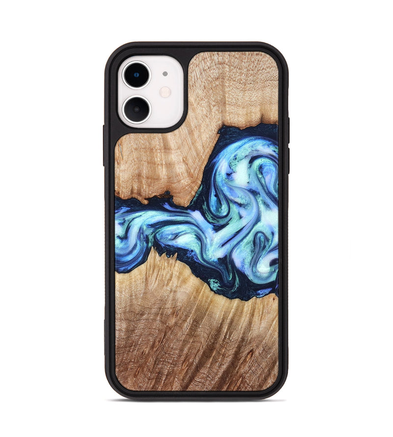 iPhone 11 Wood Phone Case - Clay (Blue, 821690)