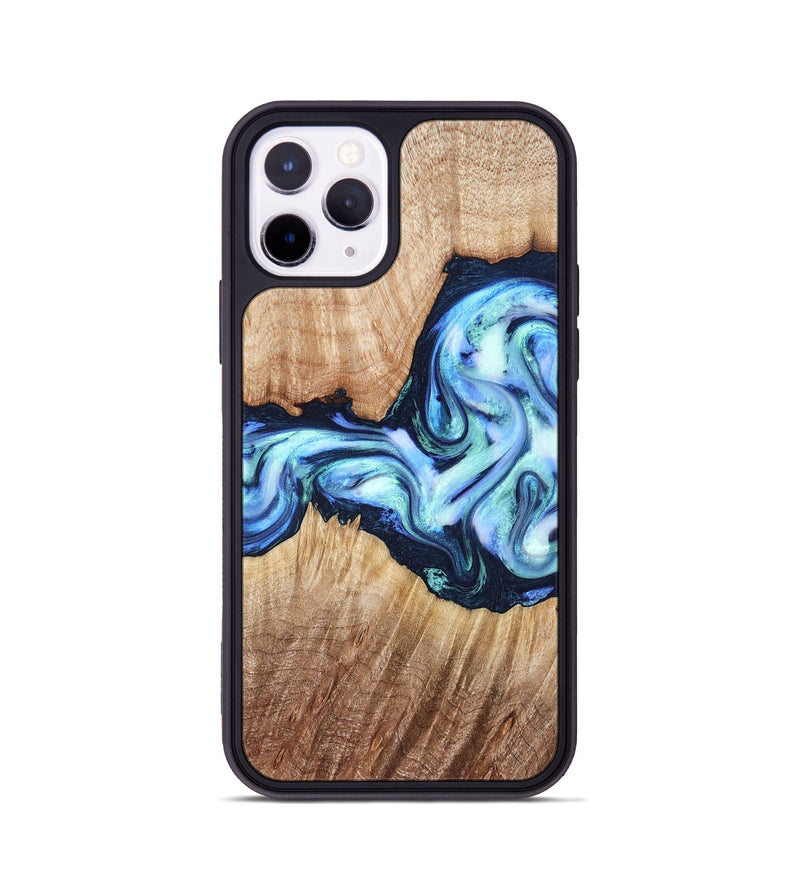 iPhone 11 Pro Wood Phone Case - Clay (Blue, 821690)