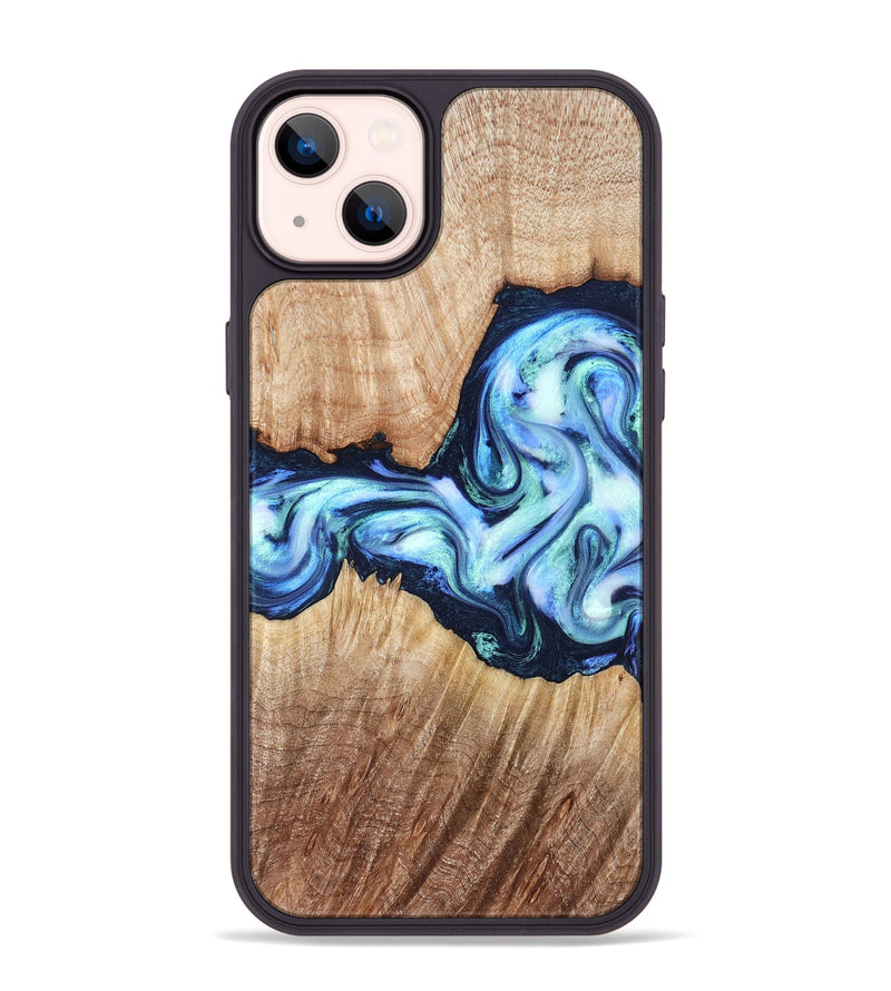 iPhone 14 Plus Wood Phone Case - Clay (Blue, 821690)
