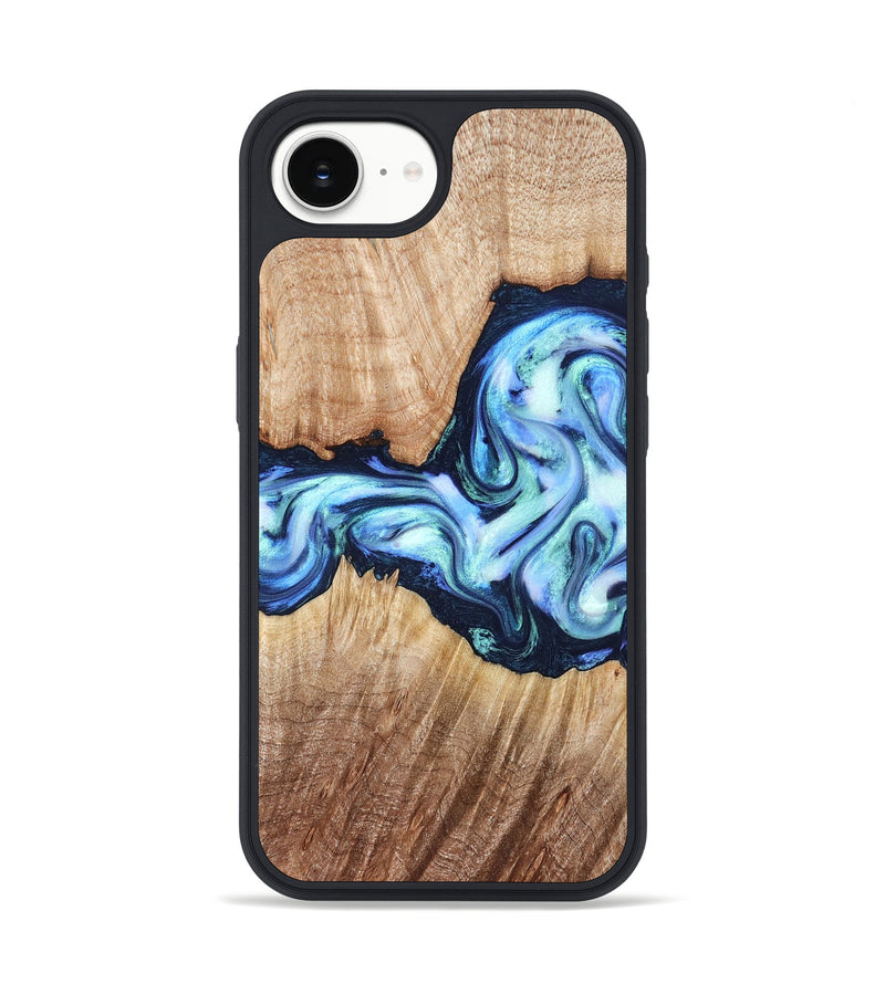 iPhone 16e Wood Phone Case - Clay (Blue, 821690)