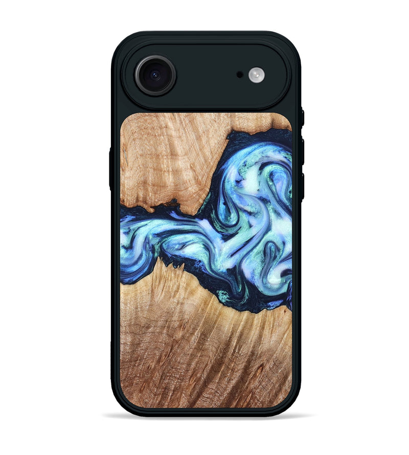 iPhone 17 Air Wood Phone Case - Clay (Blue, 821690)