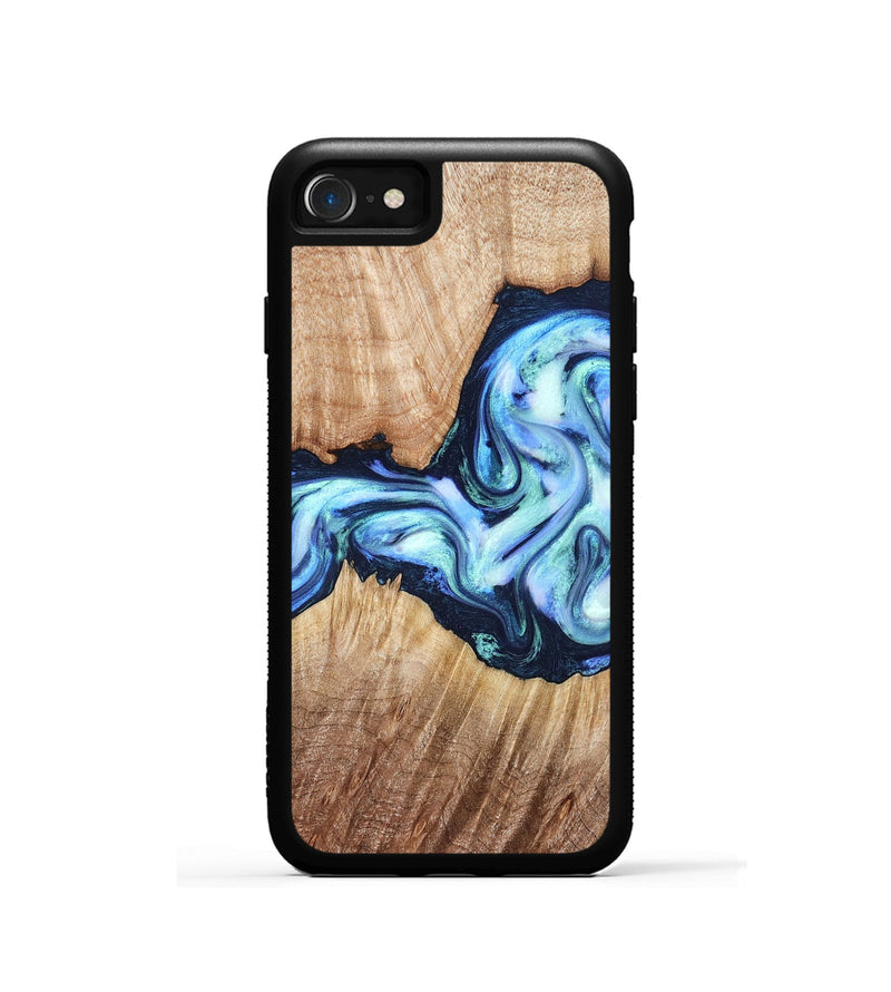 iPhone SE Wood Phone Case - Clay (Blue, 821690)