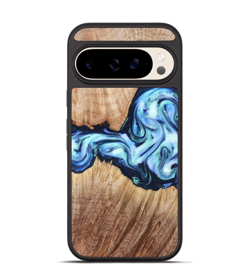 Pixel 10 Wood Phone Case - Clay (Blue, 821690)