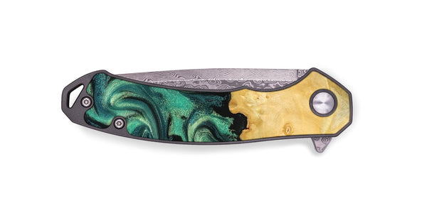 EDC Wood Pocket Knife - Dortha (Green, 821694)