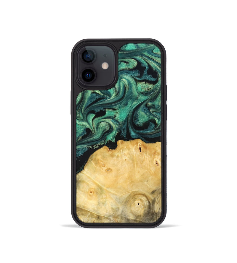 iPhone 12 mini Wood Phone Case - Dortha (Green, 821694)
