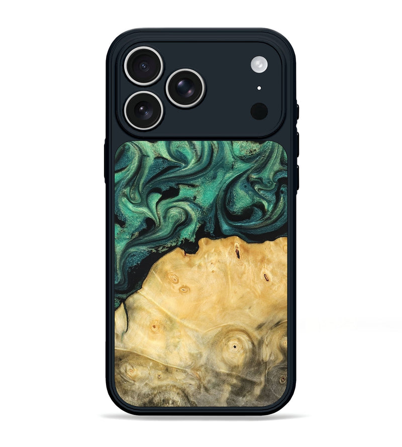 iPhone 17 Pro Max Wood Phone Case - Dortha (Green, 821694)