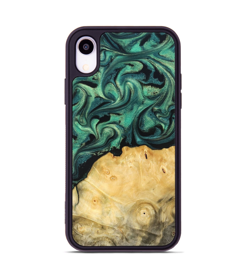 iPhone Xr Wood Phone Case - Dortha (Green, 821694)