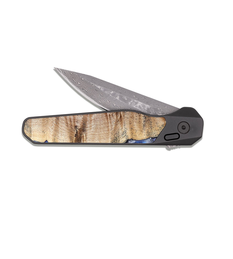 EDC Dark Damascus Wood Pocket Knife - Merritt (Cosmos, 821703)