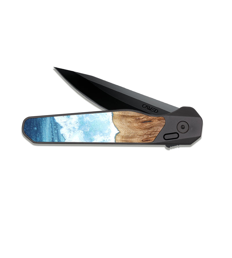EDC Dark Slate Wood Pocket Knife - Rosetta (Coastal, 821714)