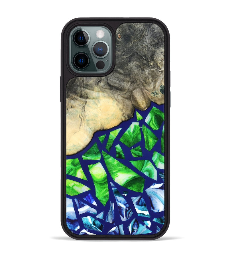 iPhone 12 Pro Max Wood Phone Case - Davonte (Stained Glass, 821732)