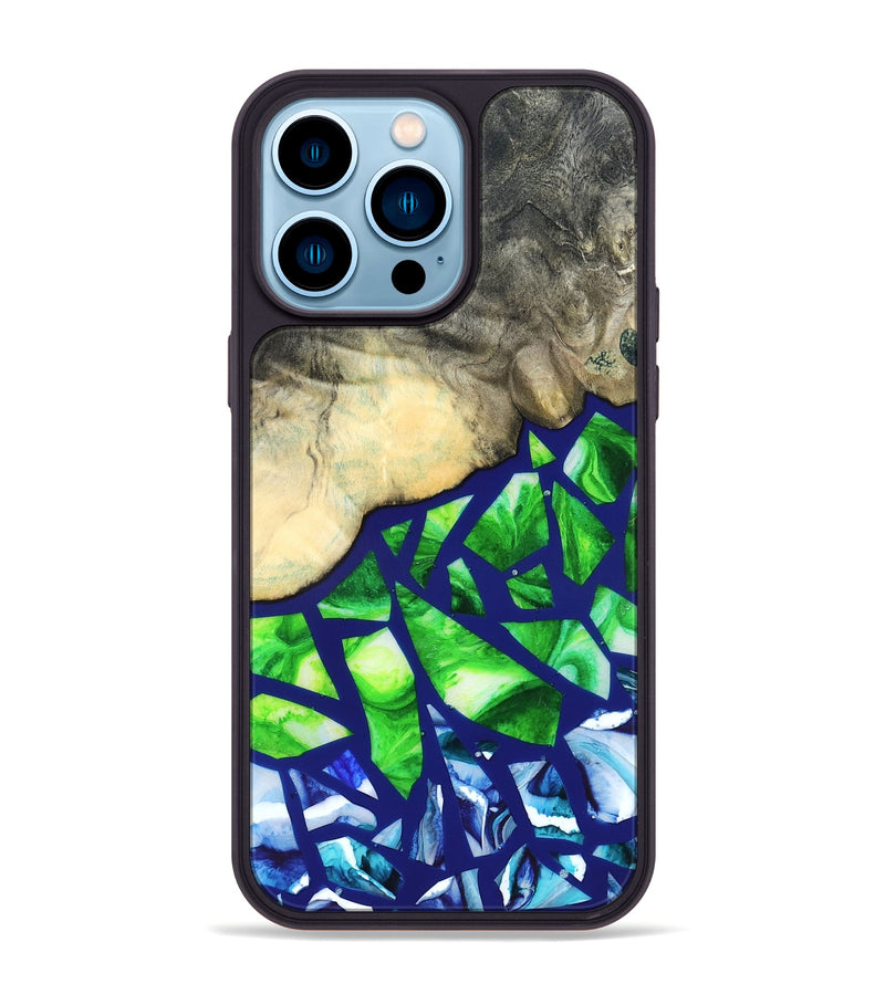 iPhone 14 Pro Max Wood Phone Case - Davonte (Stained Glass, 821732)