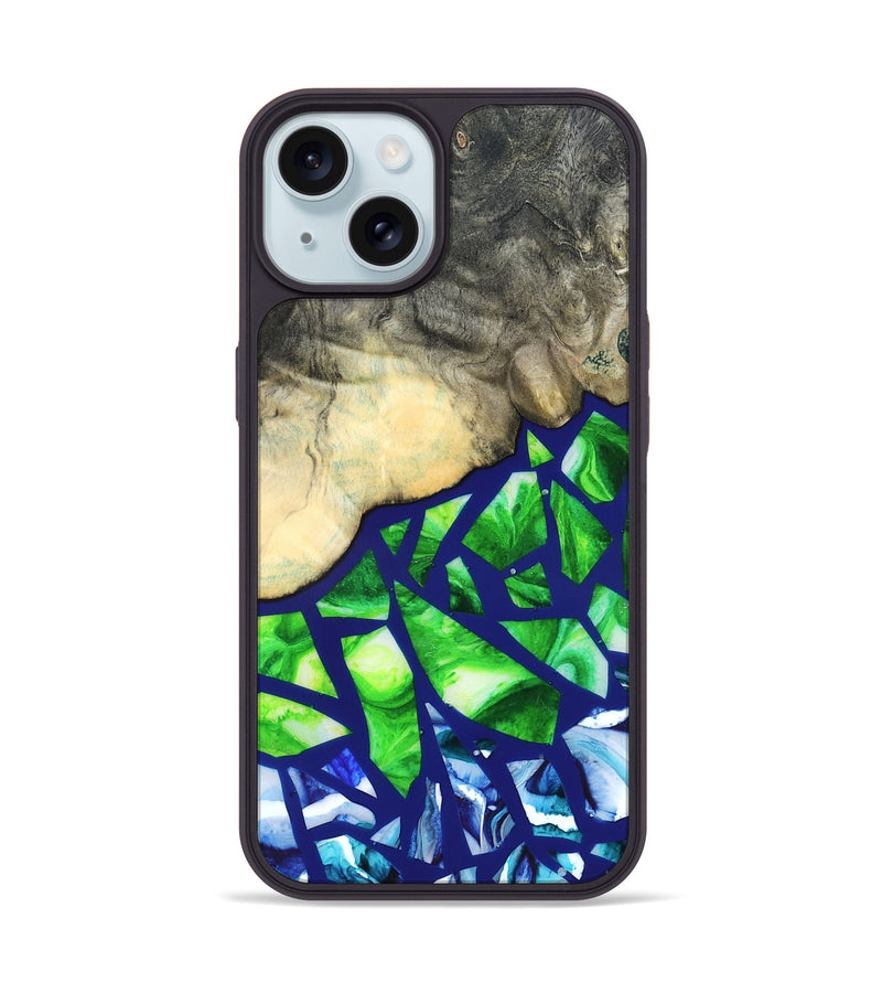iPhone 15 Wood Phone Case - Davonte (Stained Glass, 821732)