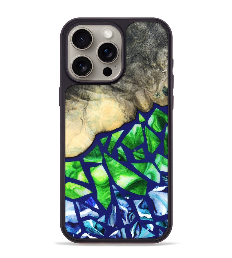 iPhone 15 Pro Max Wood Phone Case - Davonte (Stained Glass, 821732)