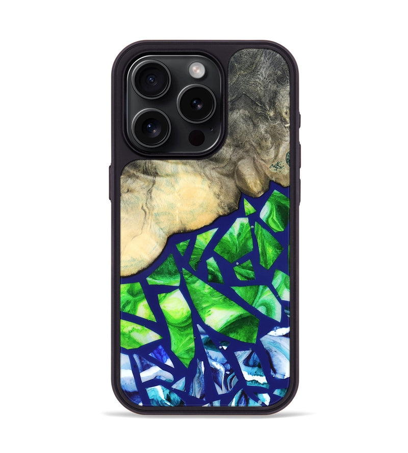 iPhone 15 Pro Wood Phone Case - Davonte (Stained Glass, 821732)