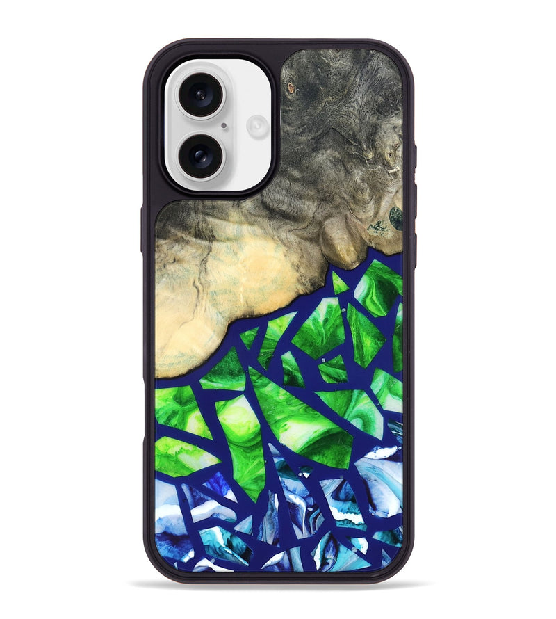 iPhone 16 Plus Wood Phone Case - Davonte (Stained Glass, 821732)