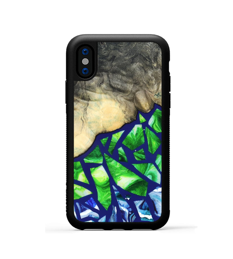 iPhone Xs Wood Phone Case - Davonte (Stained Glass, 821732)