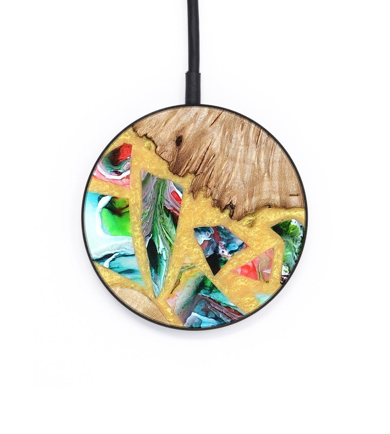 Circle Wood Wireless Charger - Brianna (Stained Glass, 821739)