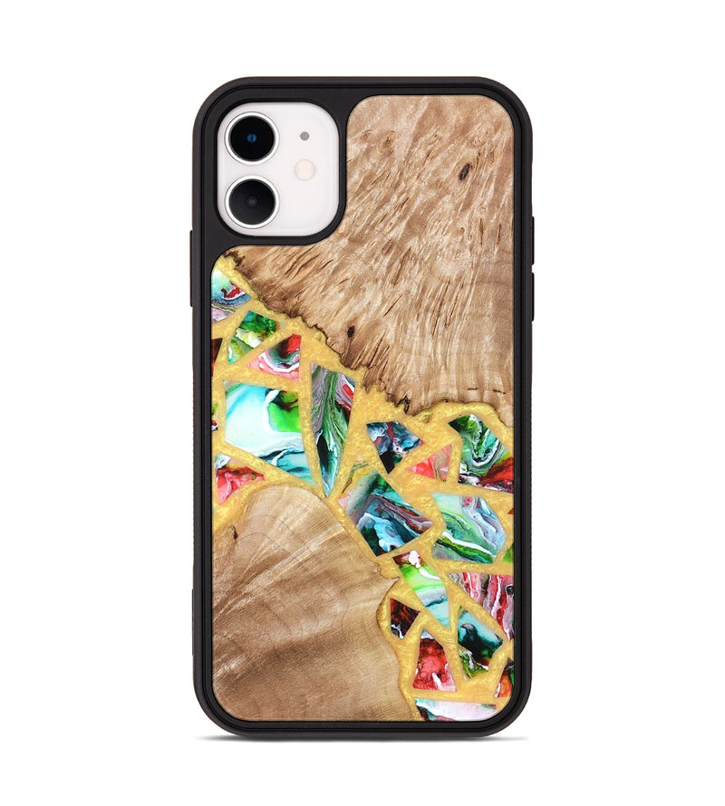 iPhone 11 Wood Phone Case - Brianna (Stained Glass, 821739)